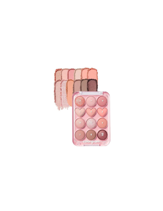 Colorgram Pin Point Eyeshadow Palette | 01 Peach & Coral - Unique Bunny