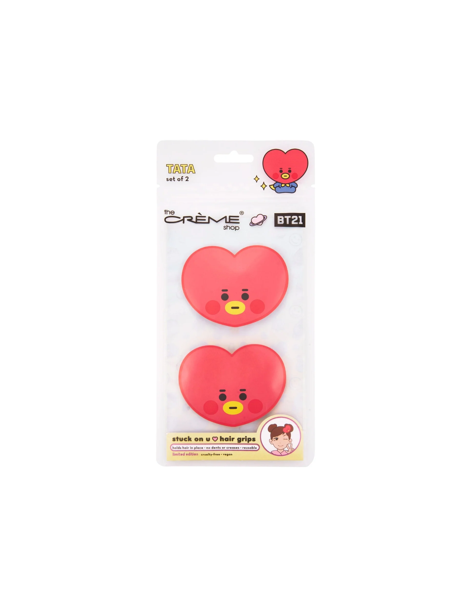 The Creme Shop x BT21 Stuck On U Hair Grips - Unique Bunny