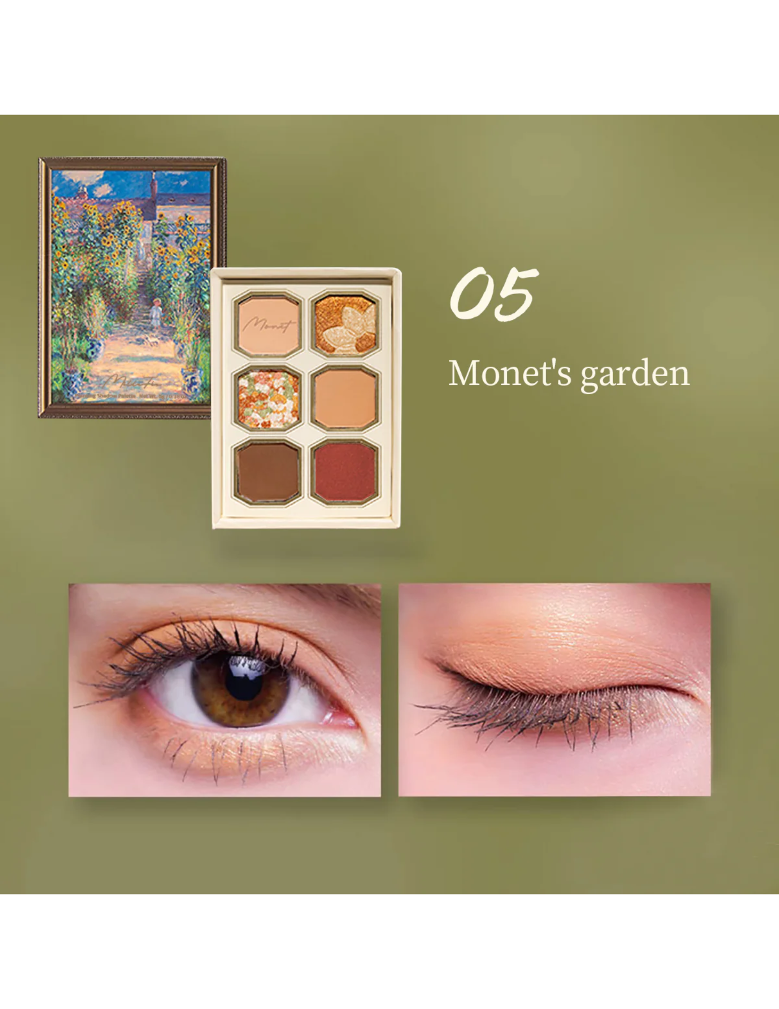 MilleFee Painting Eyeshadow Palette Claude Monet 05 Monet s Garden