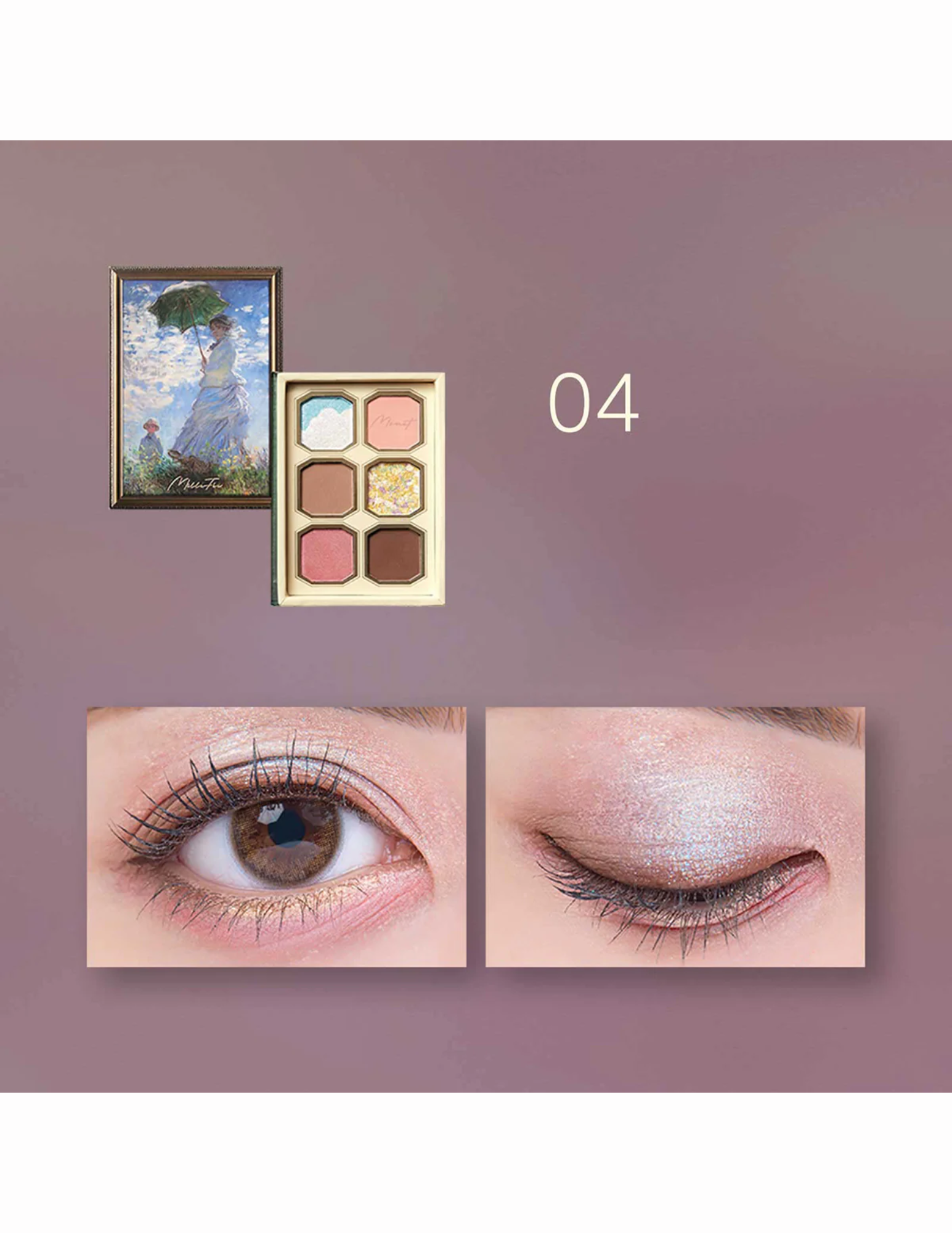 MilleFee Painting Eyeshadow Palette Claude Monet 04 Woman with a Parasol