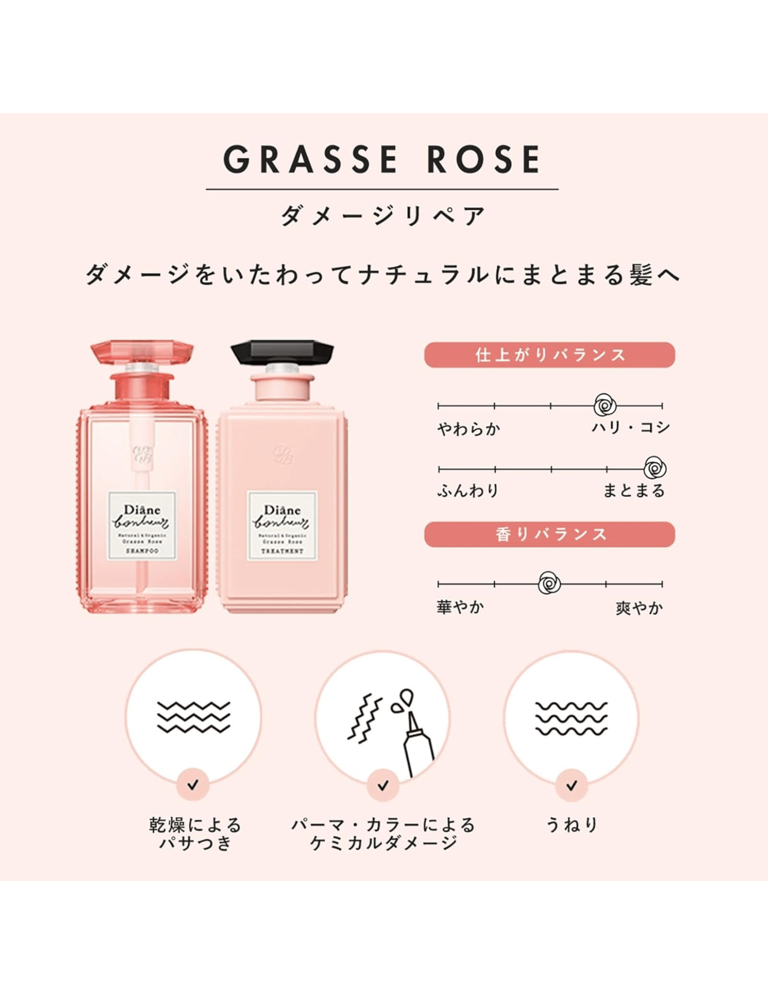 Moist Diane Bonheur Grasse Rose Shampoo - Unique Bunny