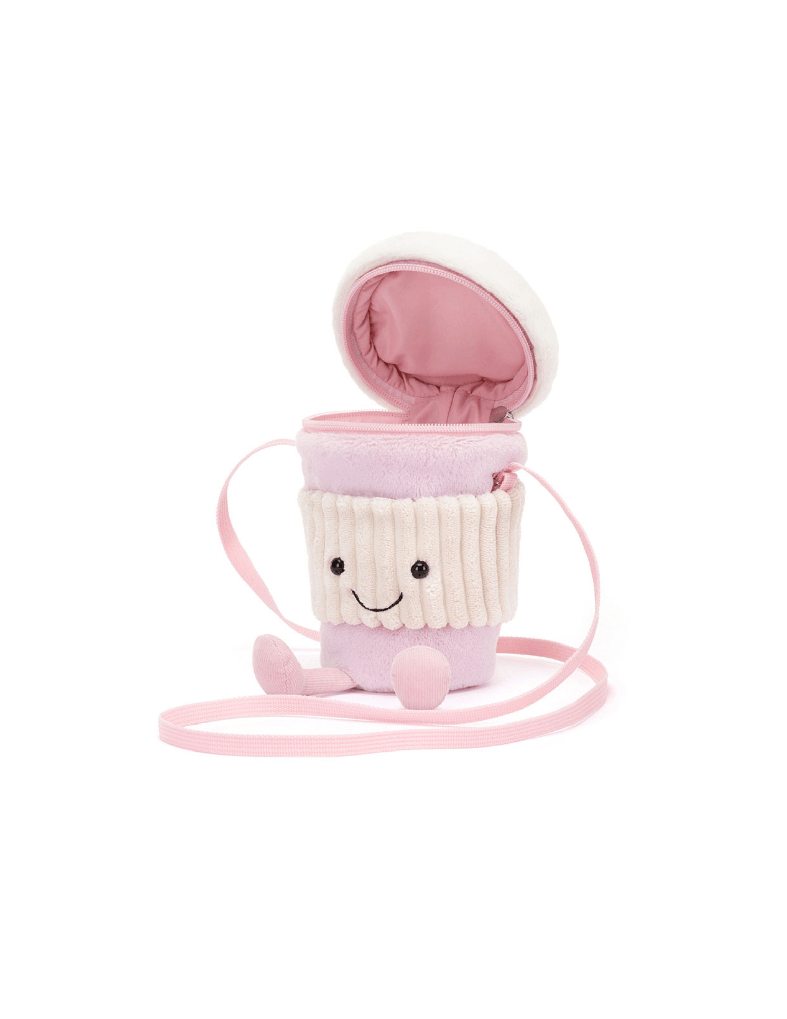 Jellycat Amuseables Coffee-To-Go Pink Bag - Unique Bunny