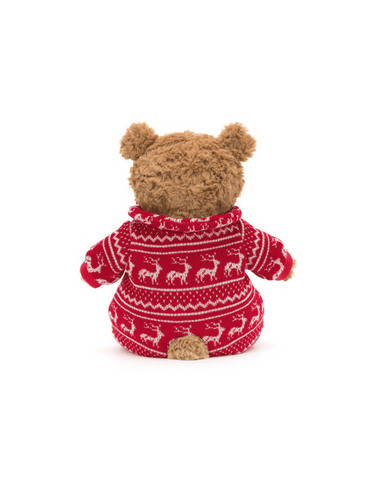 Jellycat Bartholomew Bear Winter Pyjamas - Unique Bunny