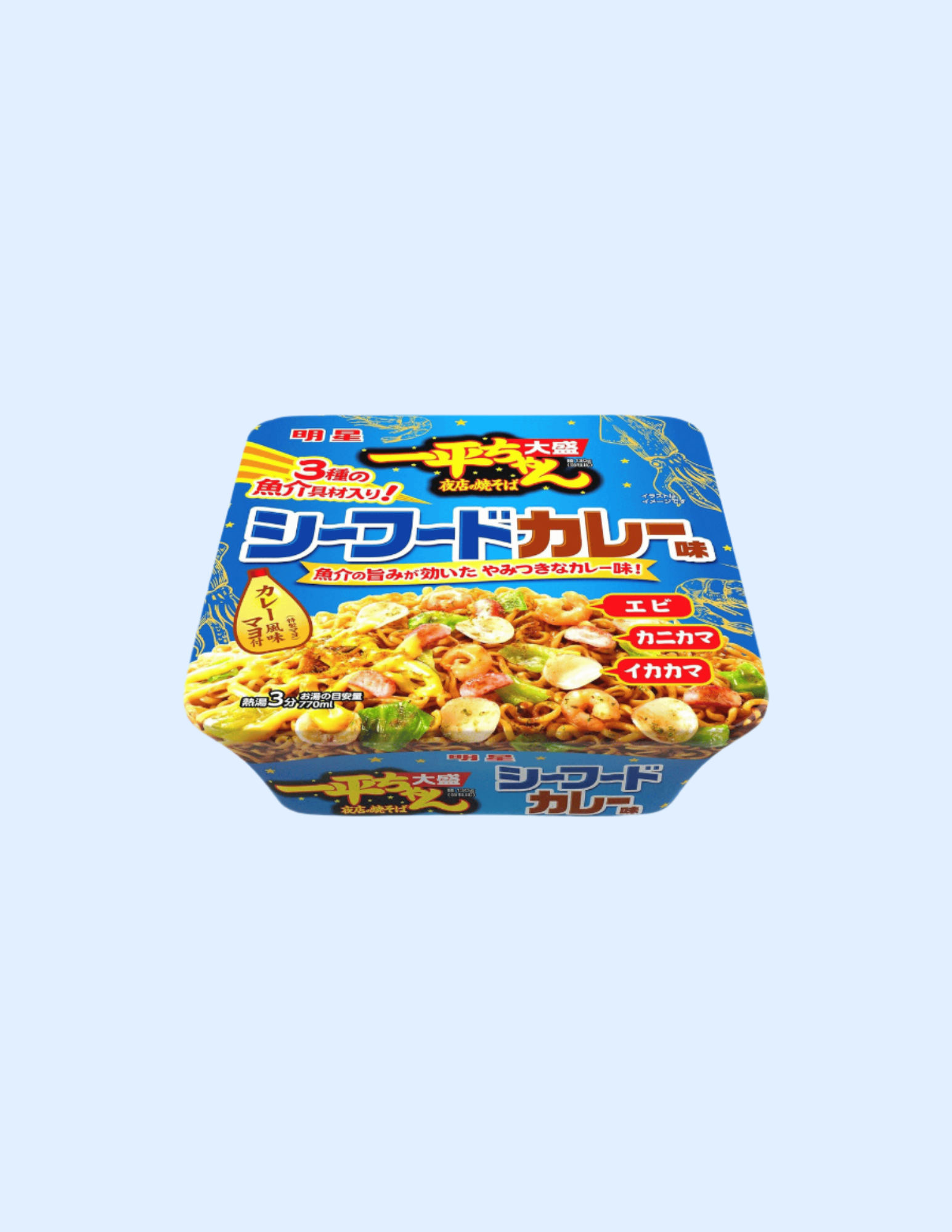 Myojo Ippei-chan Seafood Curry Yakisoba - Unique Bunny